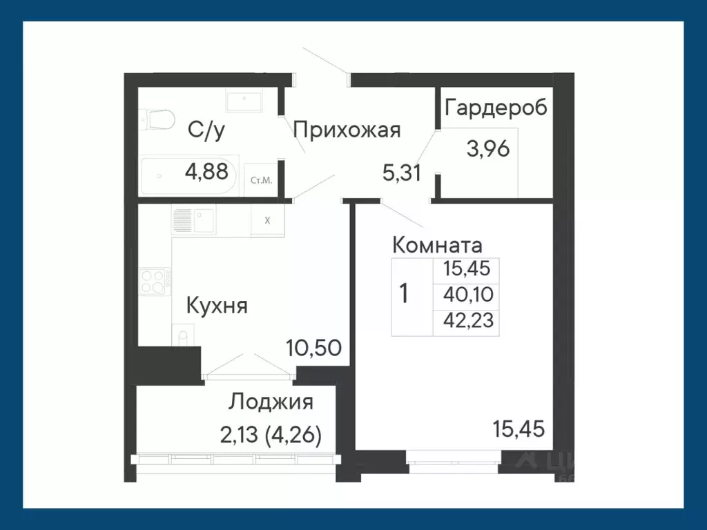 1-к кв. Ростовская область, Ростов-на-Дону Ривьера жилой квартал,  ... - Фото 0