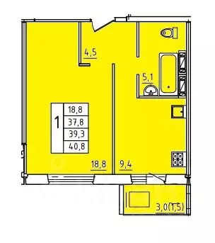 1-к кв. Смоленская область, Смоленск ул. 2-я Киевская (39.3 м) - Фото 0