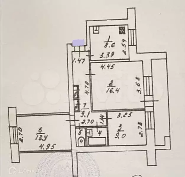 3-к. квартира, 65 м, 9/9 эт. - Фото 0