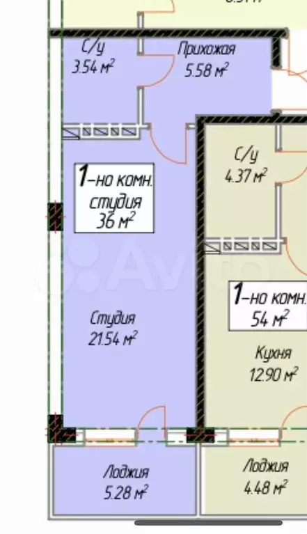 Квартира-студия, 36 м, 6/14 эт. - Фото 0