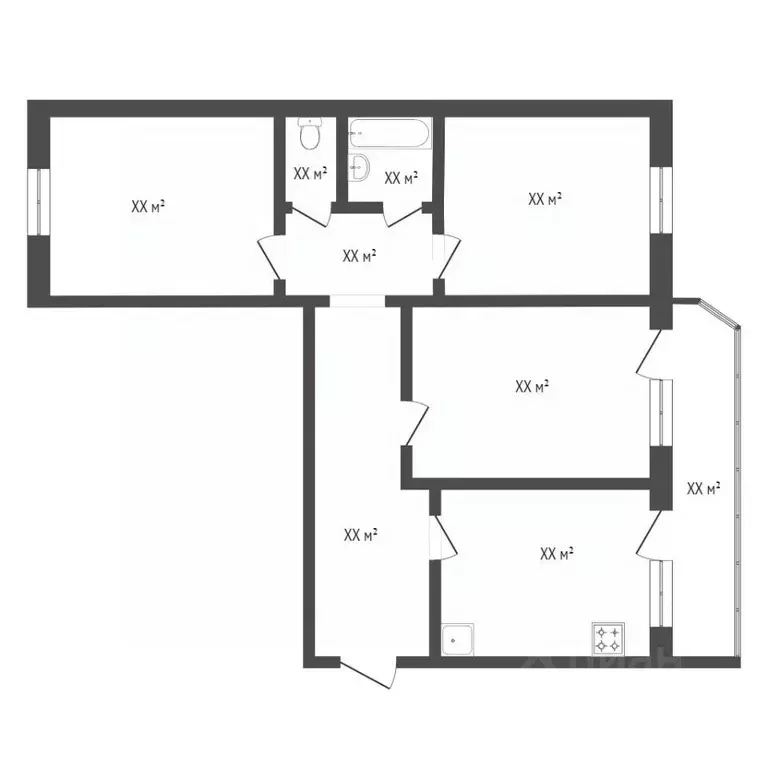3-к кв. Тюменская область, Тюмень ул. Пермякова, 72к1 (90.9 м) - Фото 2