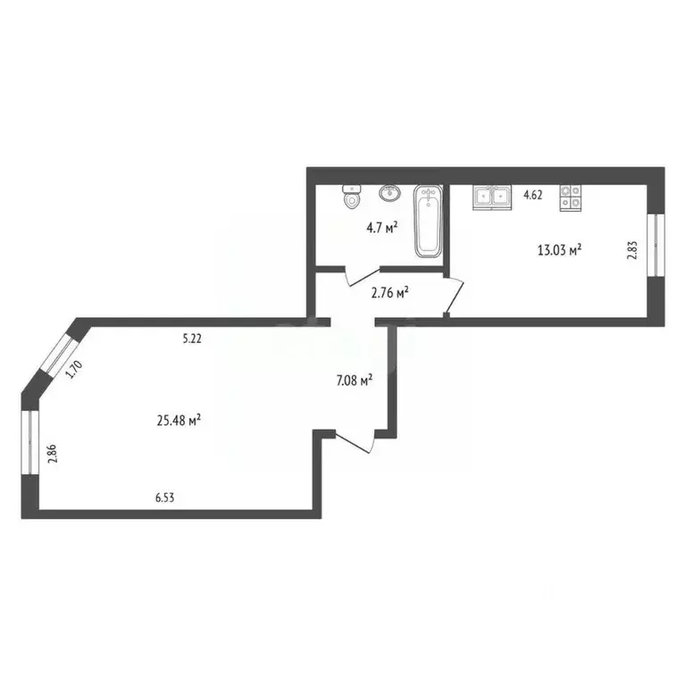 2-к кв. Калужская область, Калуга Хрустальная ул., 44к6 (60.8 м) - Фото 2