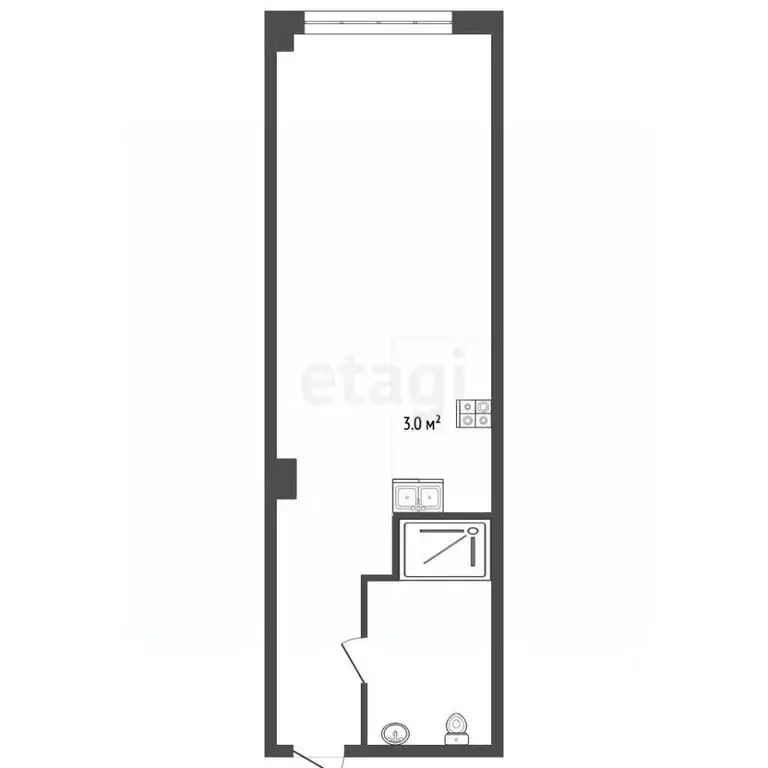 Студия Крым, Ялта ул. Киевская, 44 (30.0 м) - Фото 2