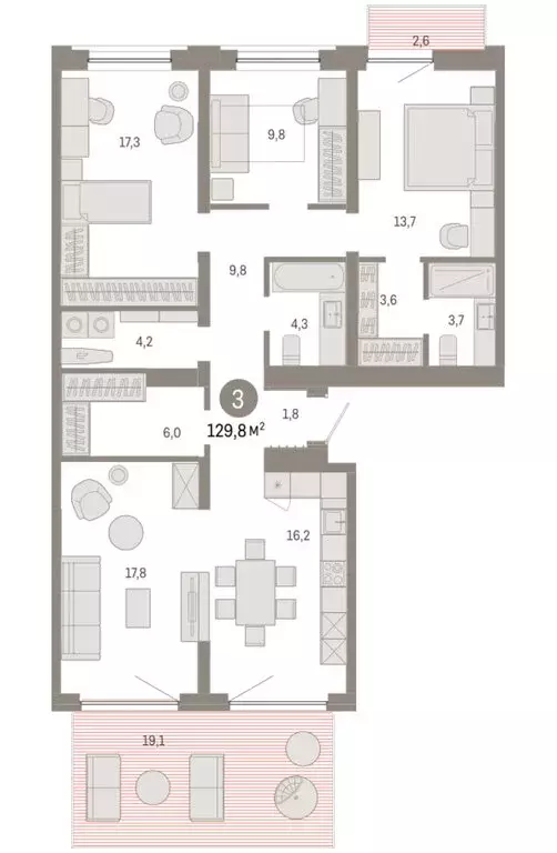 3-комнатная квартира: Екатеринбург, жилой район Юго-Западный, жилой ... - Фото 1