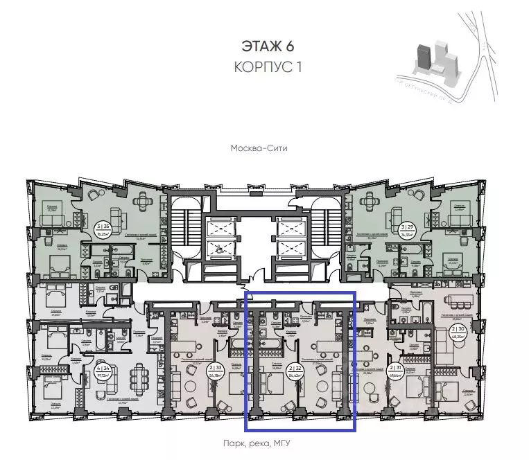 2-к кв. Москва 1-й Сетуньский проезд, вл6 (54.5 м) - Фото 0