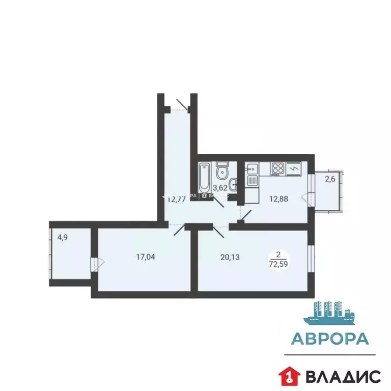 2-к кв. Челябинская область, Магнитогорск ул. Тевосяна, 32 (72.59 м) - Фото 1