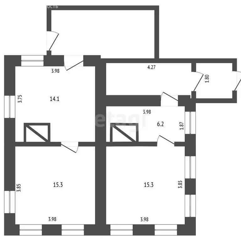 Дом в Ялуторовск, улица Карла Либкнехта (21.5 м) - Фото 1