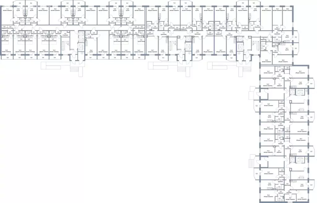 3-комнатная квартира: Голубое, Трёхсвятская улица, 6 (71 м) - Фото 2