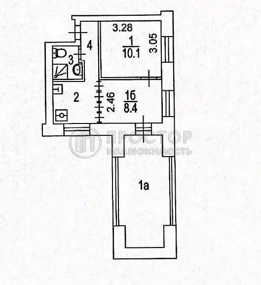 1-к кв. Москва Нахимовский просп., 42 (30.6 м) - Фото 2
