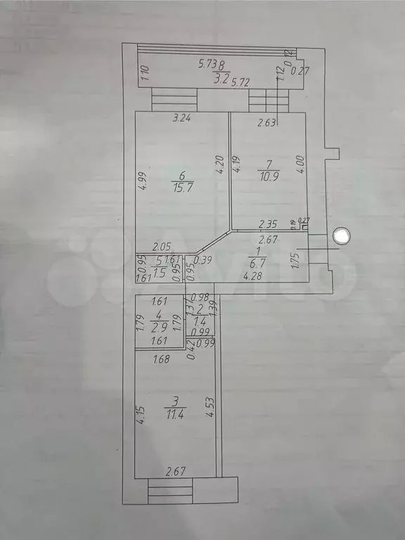 2-к. квартира, 53,7 м, 5/9 эт. - Фото 0