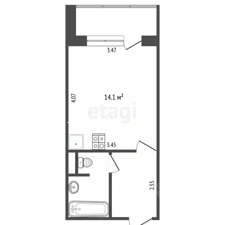 Студия Мордовия, Саранск ул. Филатова, 5 (22.1 м) - Фото 2