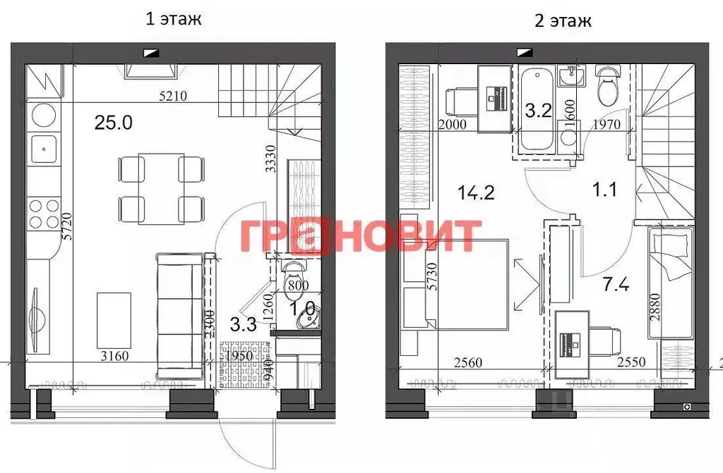 Квартира, 3 комнаты, 54 м - Фото 0