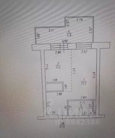 Комната Татарстан, Казань ул. Братьев Касимовых, 82 (15.0 м) - Фото 2