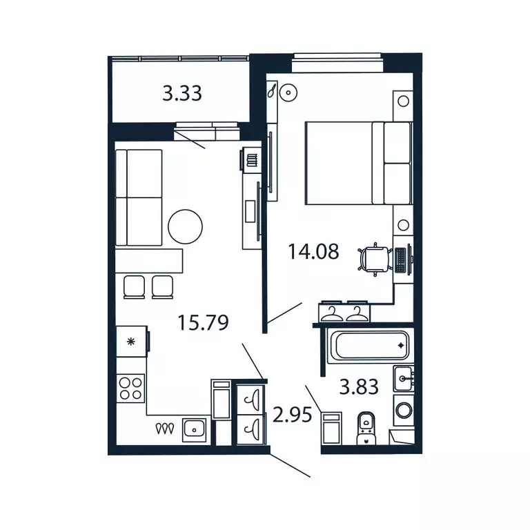 1-комнатная квартира: Мурино, Ручьёвский проспект, 20 (36.2 м) - Фото 1