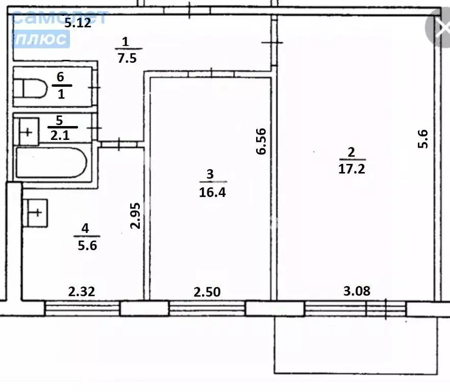 2-к кв. Кемеровская область, Кемерово бул. Строителей, 25Б (45.0 м) - Фото 0