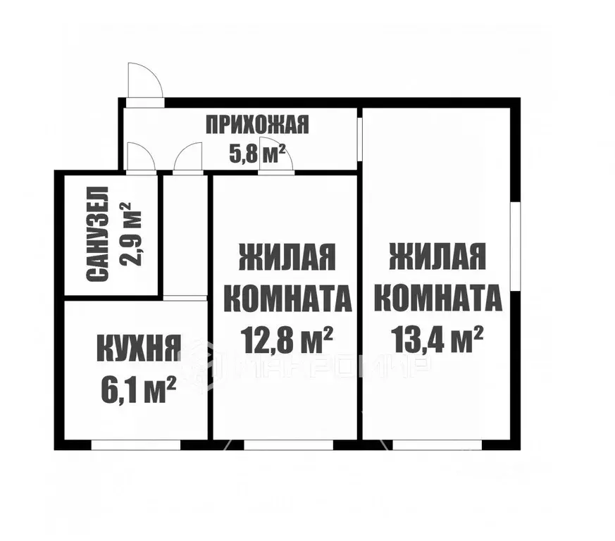 2-к кв. Кировская область, Киров ул. Большева, 17 (42.5 м) - Фото 1
