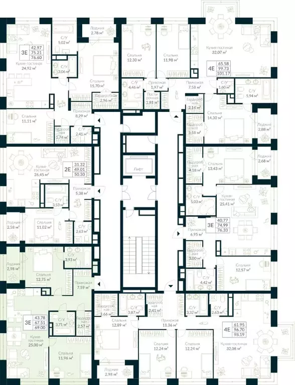 2-к кв. Башкортостан, Уфа Глумилино жилрайон, Урман Сити жилой ... - Фото 2