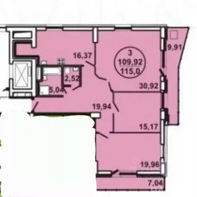 3-к кв. Пермский край, Пермь ул. Окулова, 62 (110.0 м) - Фото 2