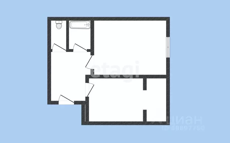 1-к кв. Карачаево-Черкесия, Черкесск ул. Космонавтов, 43Бк1 (62.0 м) - Фото 1