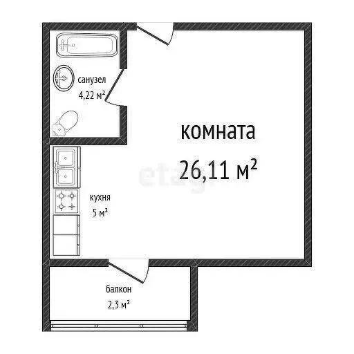 1-комнатная квартира: территория Цемдолина, Солнечная улица, 2к4 (37 ... - Фото 0