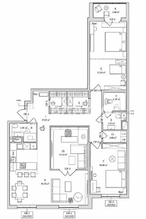 4-к кв. Санкт-Петербург Смоленская ул., 14 (131.7 м) - Фото 2