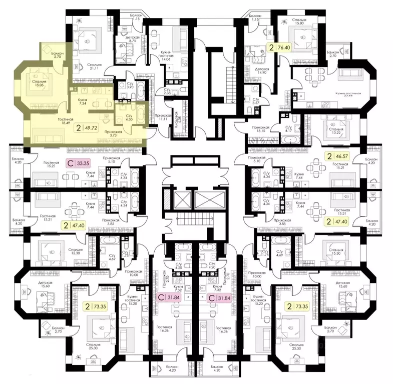 1-к кв. Тверская область, Тверь Урбан Парк жилой комплекс (49.72 м) - Фото 2
