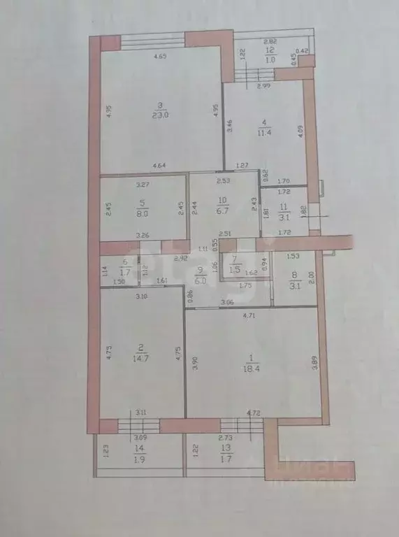 3-к кв. Татарстан, Казань ул. Сибгата Хакима, 5 (97.6 м) - Фото 1