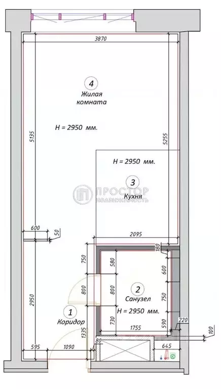 Студия Москва Сколковское ш., 40к3 (31.0 м) - Фото 2