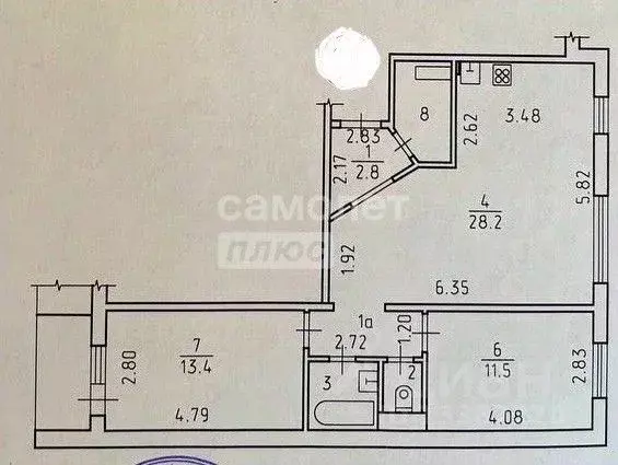 3-к кв. Удмуртия, Ижевск ул. Холмогорова, 19 (65.5 м) - Фото 1