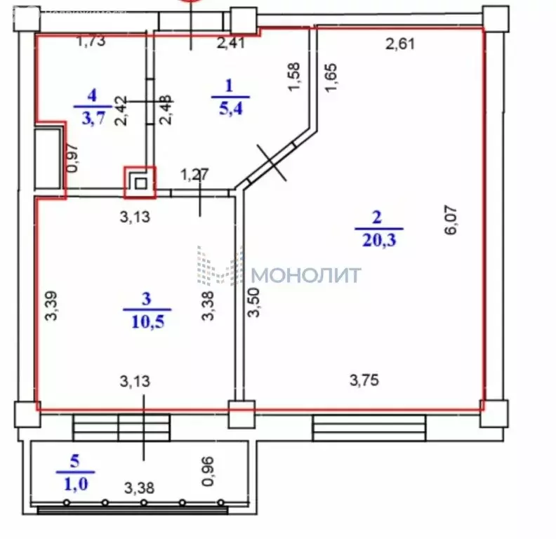 1-комнатная квартира: Нижний Новгород, улица Июльских Дней, 11 (42 м) - Фото 1