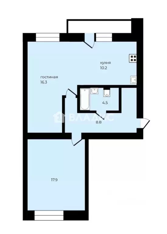 2-к кв. Санкт-Петербург ул. Савушкина, 137к1 (57.7 м) - Фото 2