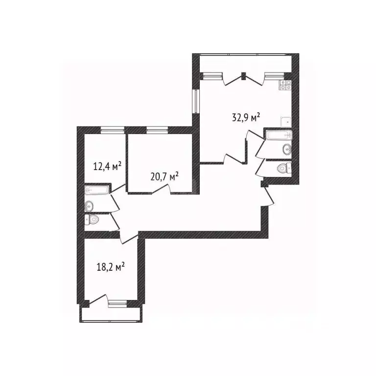 4-к кв. Белгородская область, Белгород ул. 5 Августа, 31 (133.0 м) - Фото 2