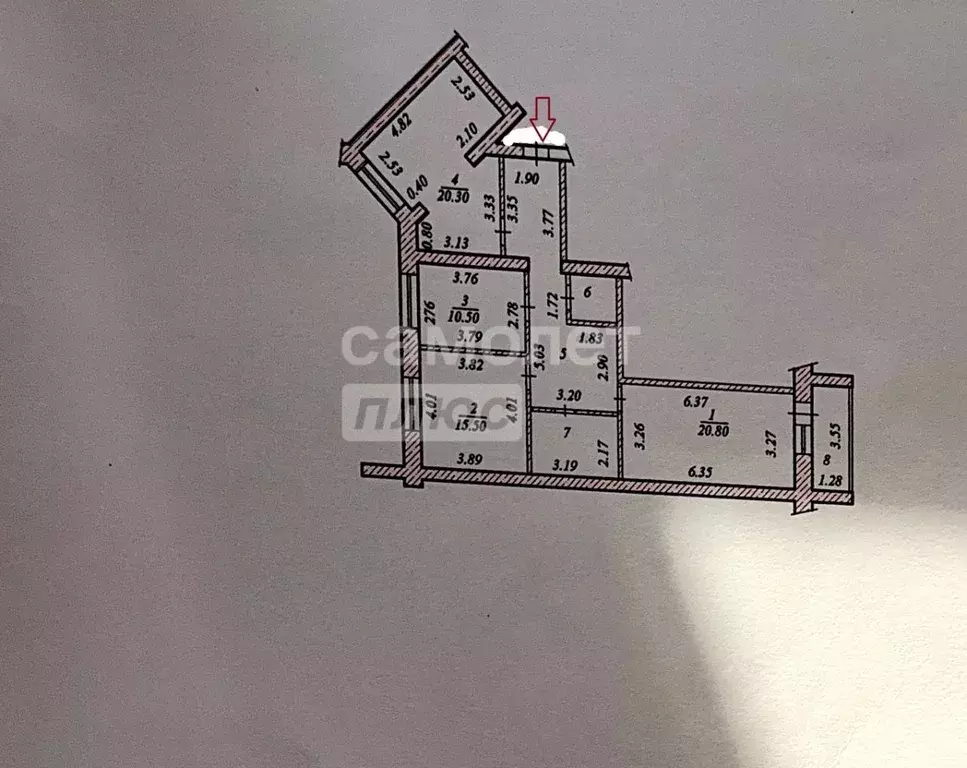 3-к кв. Чувашия, Чебоксары ул. Э.М. Юрьева, 1 (95.0 м) - Фото 2