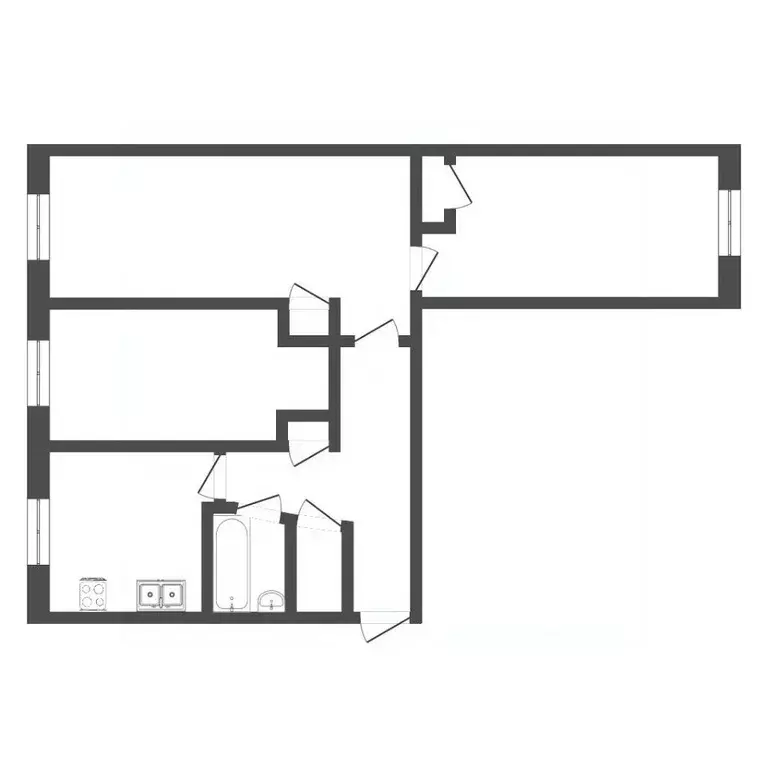 3-к кв. Тюменская область, Тюмень Ставропольская ул., 15 (54.3 м) - Фото 2