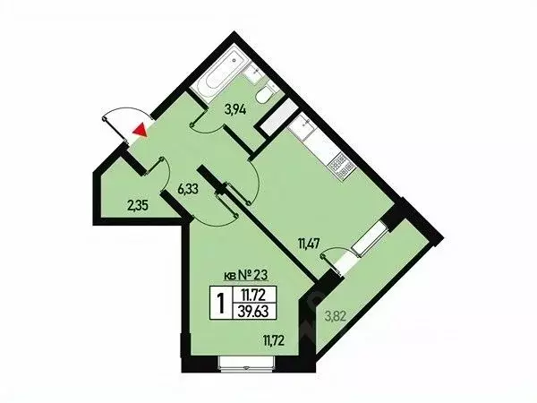 1-к кв. Москва ул. Генерала Донскова, 29к6 (36.0 м) - Фото 0