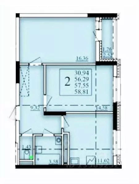2-к кв. Башкортостан, Уфа Затон-Восточный жилрайон, Паруса жилой ... - Фото 1