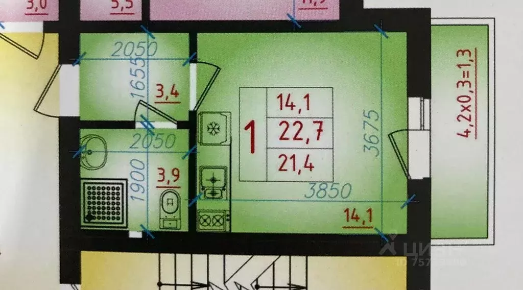 Студия Адыгея, Тахтамукайский район, Старобжегокайское с/пос, Новая ... - Фото 1