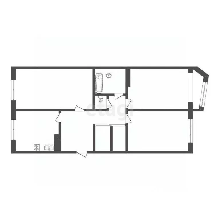 3-к кв. Камчатский край, Петропавловск-Камчатский Звездная ул., 23 ... - Фото 2