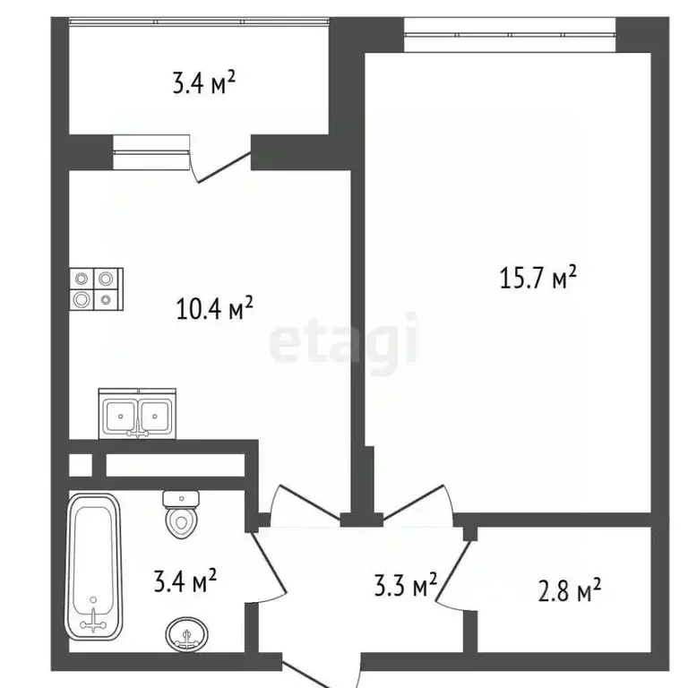 1-к кв. Москва бул. Скандинавский, 1к2 (36.0 м) - Фото 2