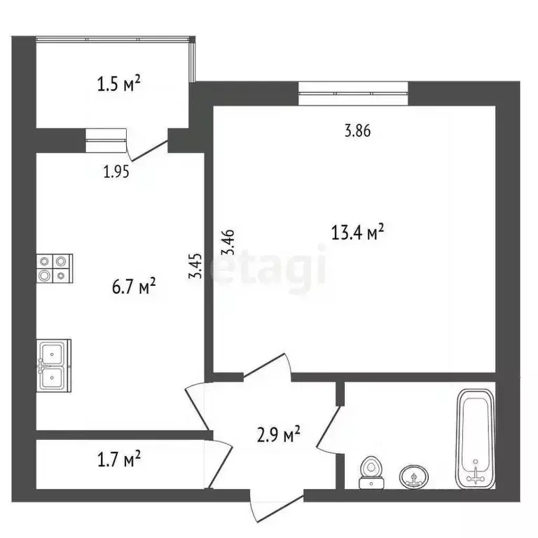 1-к кв. Саратовская область, Балашов ул. Строителей, 8 (27.7 м) - Фото 2