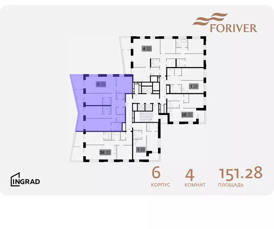4-к кв. Москва Г мкр, Форивер жилой комплекс, 6 (151.28 м) - Фото 1