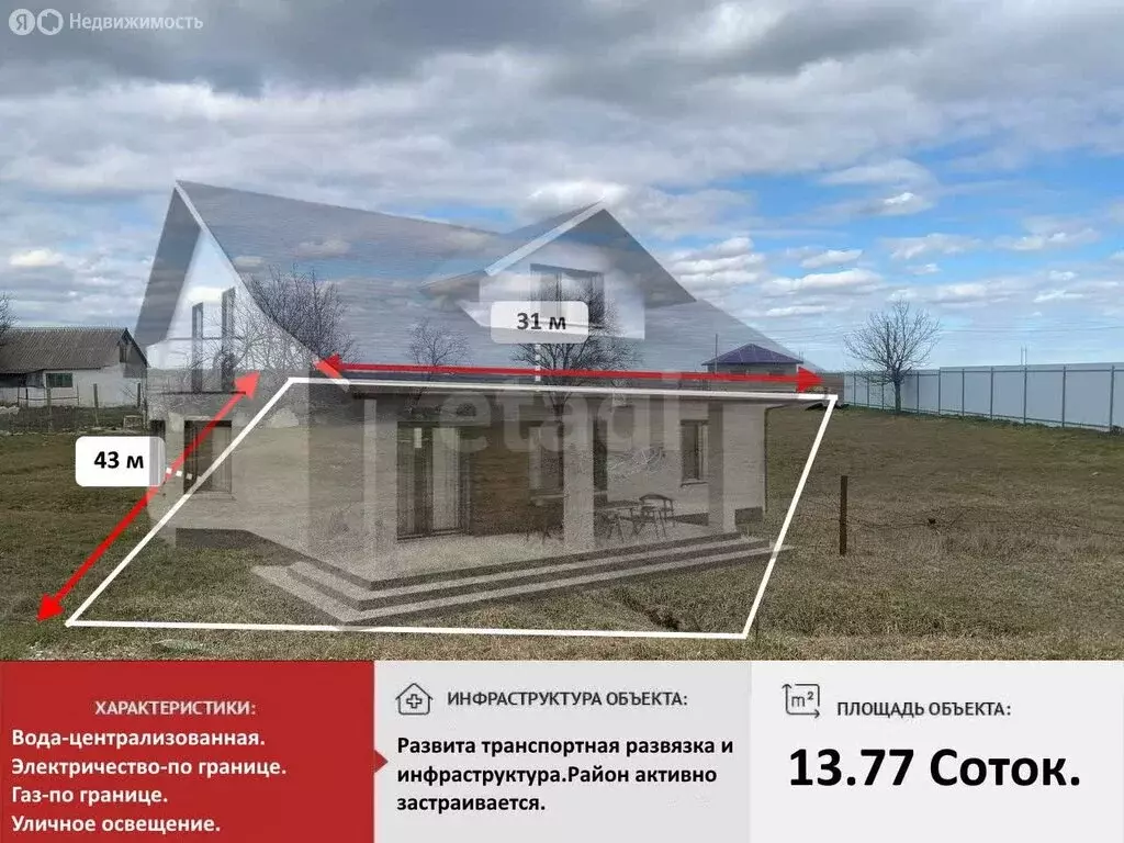 Участок в Полтавка, Интернациональная улица (13.77 м) - Фото 1