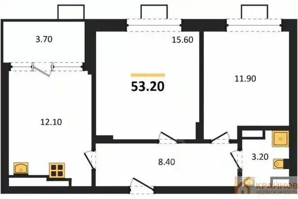 2-к кв. Воронежская область, Воронеж ул. Остужева, 52/5 (53.2 м) - Фото 0