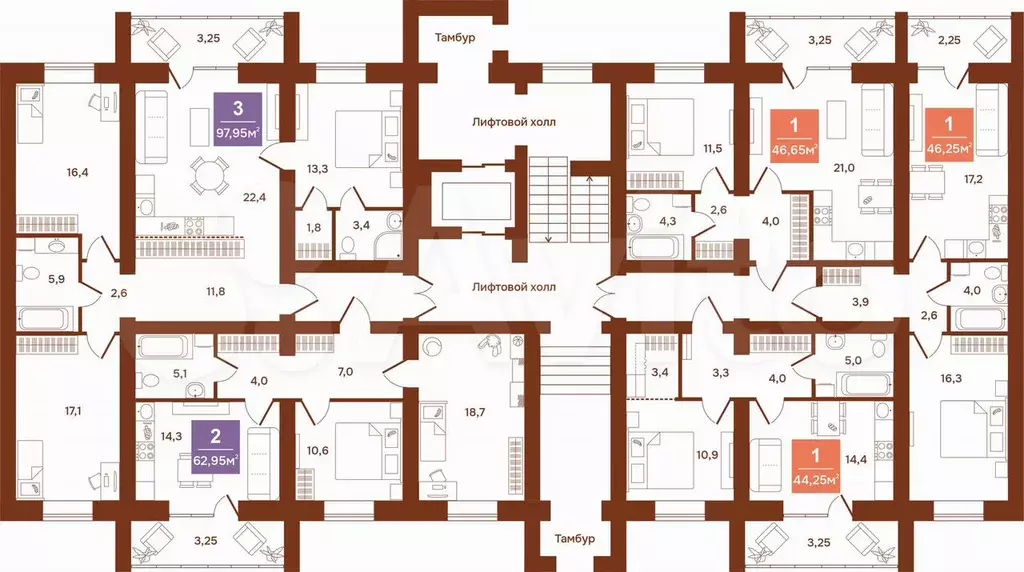 3-к. квартира, 98 м, 1/1 эт. - Фото 1