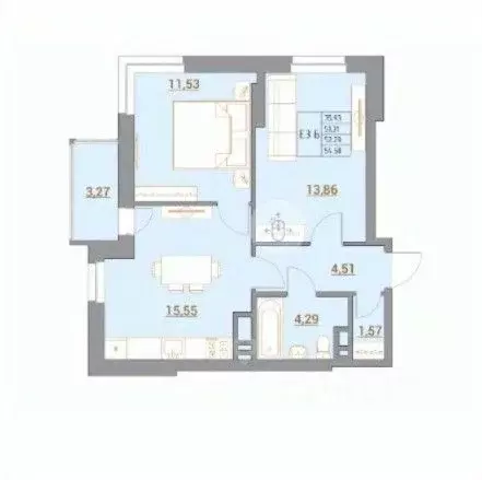 3-к кв. Ростовская область, Ростов-на-Дону Тибетская ул., 1Вс3 (54.8 ... - Фото 1