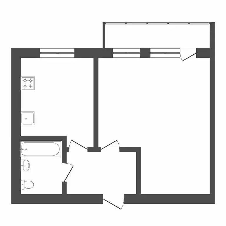 1-комнатная квартира: Тюмень, улица Беляева, 29 (31.2 м) - Фото 1