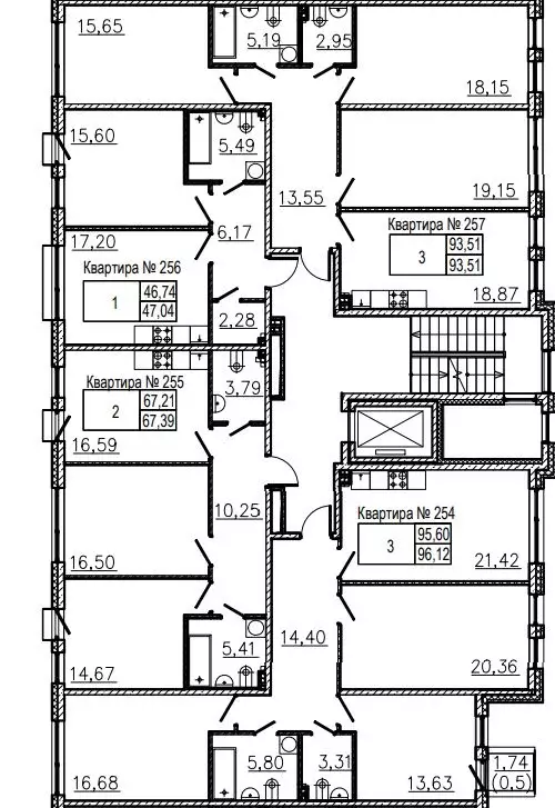 3-к кв. Санкт-Петербург ул. Чапаева, 17к2 (96.5 м) - Фото 1