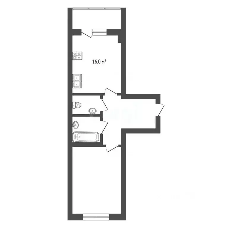 1-к кв. Калининградская область, Зеленоградск ул. Пригородная, 21 ... - Фото 2