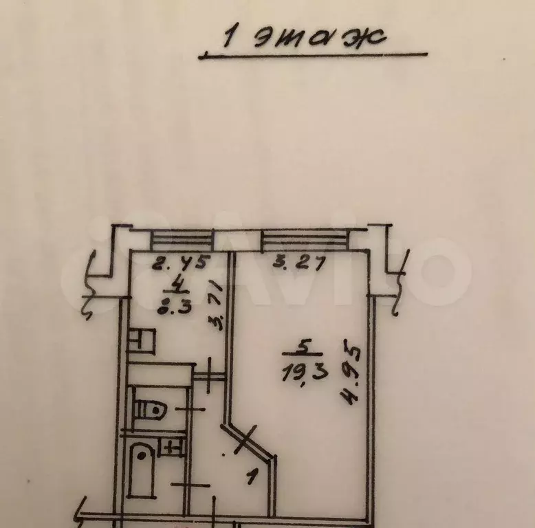 1-к. квартира, 36 м, 1/5 эт. - Фото 0