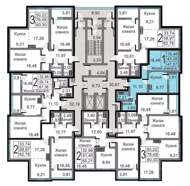 1-к кв. Калужская область, Калуга ул. Минская, 24 (47.07 м) - Фото 0